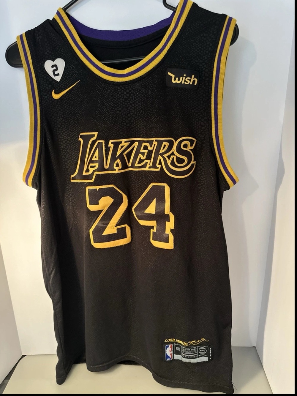 Nike Los Angeles Lakers Black & Gold #24 Jersey